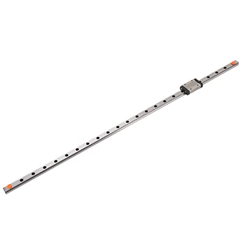 NDNCZDHC Linear Guide Rail 600mm Locked Type Linear Motion Sliding Gide with 1.8x1.1x0.4in Slider 20x20mm Slider Installation Hole