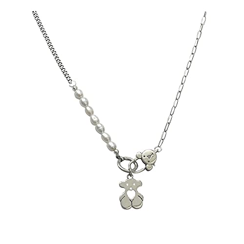 Collier perles baroques et ours en argent, le bijou idéal pour sublimer vos tenues d'été