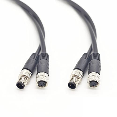 2 Pcs M8 4 Pin Serial Cable Conector Impermeable miniatura 1