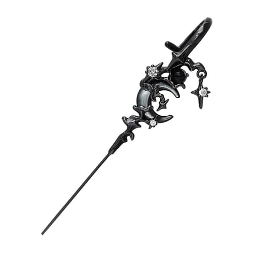 Myth Of The Moon Ear Hook Earrings Goth Sword Earrings Punk Moon Needle Piercing Earring Star Earrings Halloween Jewelry4