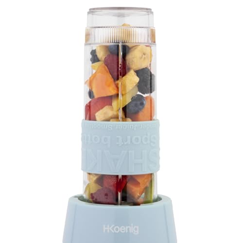 H.Koenig Mini Blender Transportable Compact 570mL SMOO16 sans BPA Puissant Mixeur à Smoothie 2 Bouteilles Portables 4 Lames en INOX Pastel - vue 6