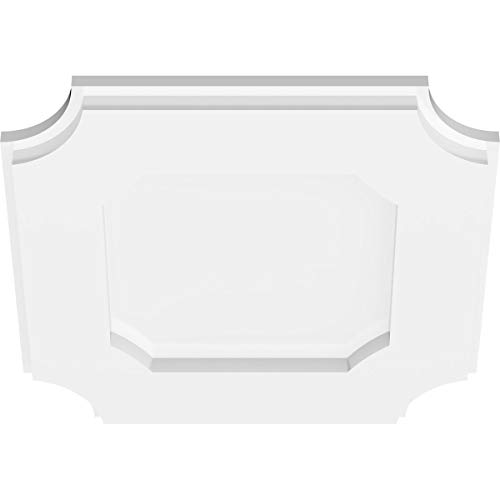 Image of Ekena Millwork CMP12LE Locke Architectural Grade PVC Contemporary Urethane Ceiling Medallions 12 inchOD x 7 inchC x 1 inchP