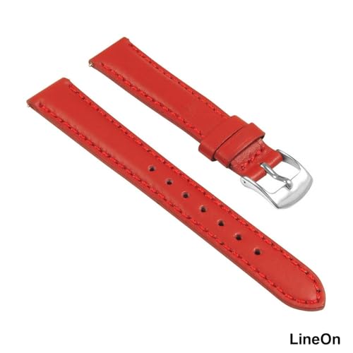 Image of Lineon Colourful 16mm Full Padded Univarsal Vegan Leather Watch Strap For Branded Watches Compitable with (Titan, Timex, Casio, Sonata etc) Tool and Pins Include