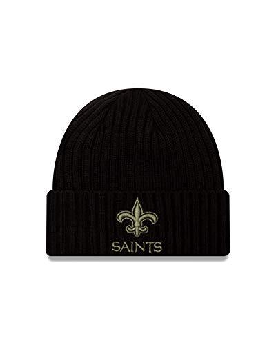 New Era Men s Black New Orleans Saints 2022 Salute to Service Cuffed Knit Hat