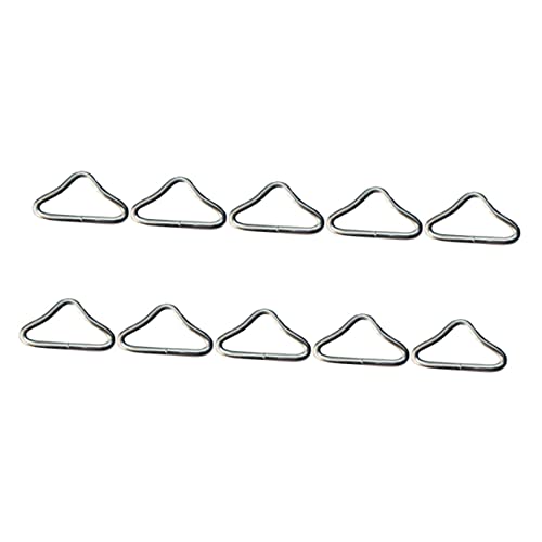 Toddmomy 30Pcs Triangle Ring Buckles for Trampolines Heavy Duty Replacement Parts and Durable for Outdoor Activities and Trampoline Repairs