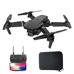 Drone with Dual Camera with 4K HD Video, GPS, WiFi, Dual Camera, 360° Flip, Headless Mode, Remote Control Drone (E88)