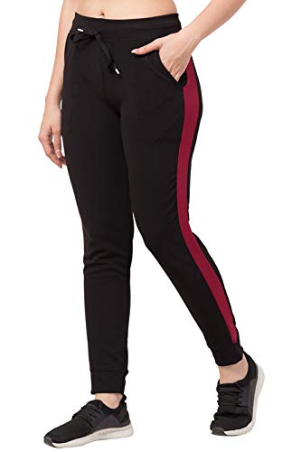 bluecon Women Regular Fit (Polyster::Black) Running & Gym Trackpants-Side Patti with Pockets-picture-12