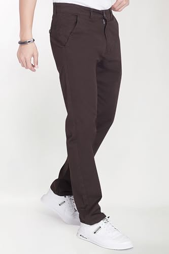 Image of DIVISIVE Men's Regular Fit Cotton Chinos Trousers Pants