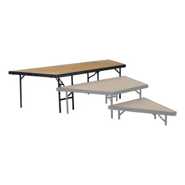National Public Seating Stage Pie Unit W/ Hardboard For 36W X 32H Stage Units Stage Pies In Brown