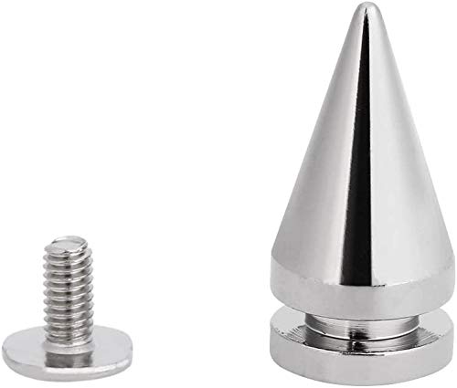 100 Sets Bullet Cone Spike And Stud Metal Screw Back For Diy Leather Craft Cool Rivets Punk Stud Coincal Layer - Silver, 7Mm X 15Mm #TOP2