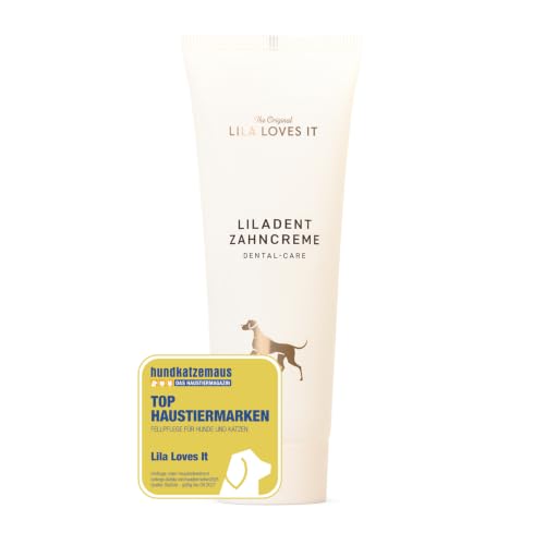 Zahncreme für Hunde – natürliche Zahnreinigung mit Kokosöl, Kurkuma & Papaya-Extrakt, sanft & effektiv, bei Zahnbelag, Zahnstein & Mundgeruch, LILADENT von LILA LOVES IT, 75 ml