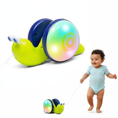 Image of StarAndDaisy Snail Tune Musical Pull-Along Toy for Baby / Lights, Music & Smooth Wheels / Safe Design Injury-Free Edges / Enhances Sensory, Auditory & Motor Skills 12+ Months Kids.