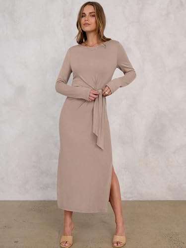 Image of ANRABESS Women's Fall Long Sleeve Casual Maxi Dress