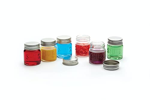 BarCraft Jar Shot Gläser mit Deckel, 6er Set, 60ml, Mini-Glasgefäße – Ansicht 6