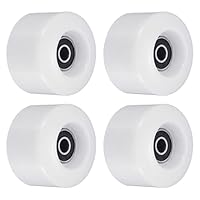 PATIKIL 55mm Skateboard Wheel with Bearings ABEC-9, 4 Pack Street Wheels for Skateboards Cruiser Wheel Replacement 80A, White