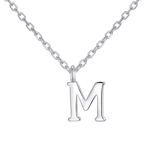 Image of Philip Jones Sterling Silver Initial M Necklace