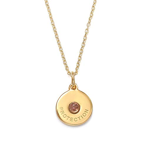 Pendentif doré à message inoxydable pour éviter les traces vertes sur le cou