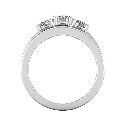 1.50ctw Diamond Three Stone Bridal Set in 10k White Gold4