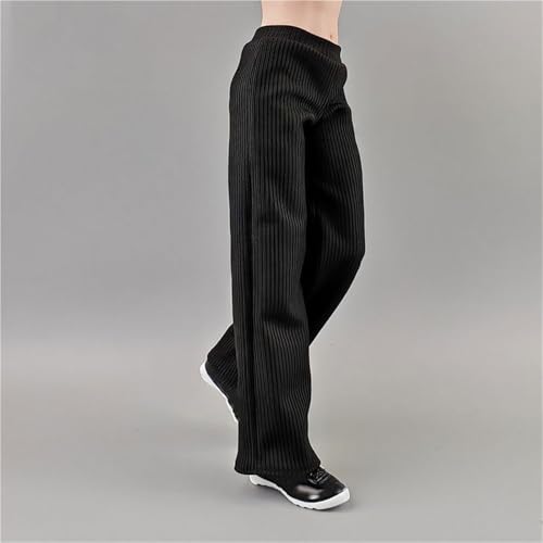 Figurine d'action soldat vêtements casual pantalon tricot noir femme 1/6