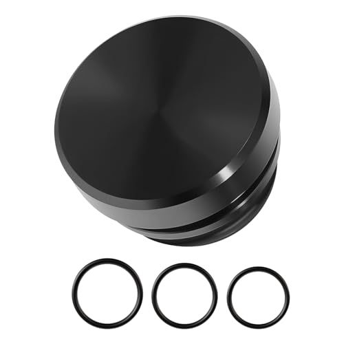 Image of Cigarette Lighter Plug Cover, Eject Button Car Cigarette Lighter, Standard 12 Volt Power Source Aluminum Dustproof Plug Universal Fits Most Vehicles (Black-K3)