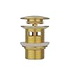 Brass Freestanding Tub Drain, Pop Up Freestanding Tub Drain Plug, Fits Most Freestanding Tub Drain Kits (Brushed Gold)