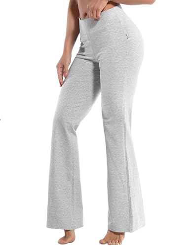 Image of BUBBLELIME 29 inch /31 inch /33 inch /35 inch /37 inch 3 Styles Women's High Waist Bootcut Yoga Pants Basic /Side Pockets Tummy Control Workout Flared