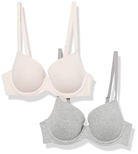Amazon Essentials Women's Full Cover Cotton Bra, Pack of 2