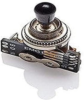 EMG Pickups »3-WAY B289 TOGGLE SWITCH - BLACK KNOB« Pickup Selector Switch for Electric Guitars in Gibson™ Style | 2 Connection Cables (Short/Long) | Black Button