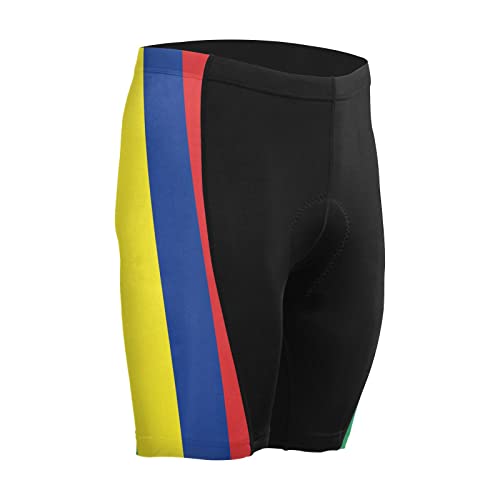 Mauritius Flag Men's Bike Shorts Padded Cycling Bicycle Biking Shorts Tight Multicolor