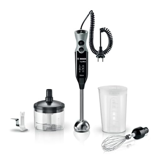 Bosch ErgoMixx Staafmixer, MSM67170, 750 Watt, inclusief hakmolen en mixer-maatbeker, 12 standen en turboknop, wit