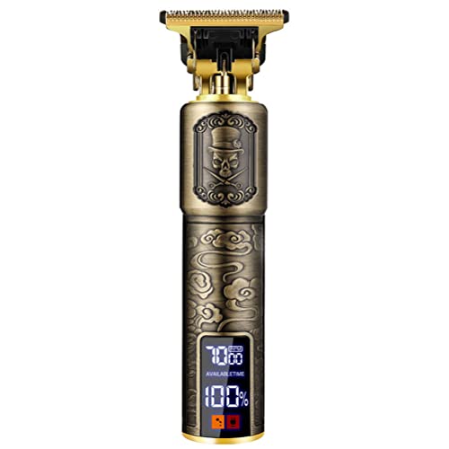 Cortapelos Hombre Profesional, Maquina Cortar Pelo Profesional Cortadora de Cabello Inalámbrica Recortadora de Barba Recargable USB T-Blade Pantalla LCD, Para Hombres Recortadora de Barba,B Cover