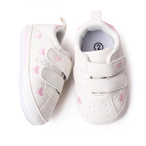 Image of Clowora Baby Boys Girls Shoes Non-Slip Rubber Sole Sneakers Infant First Walking Toddler Crib Shoes Newborn Loafers Flats.