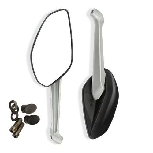 Espejo retrovisor lateral motocicleta plata compatible con Ducati Monster 1200 R y XDiavel 3