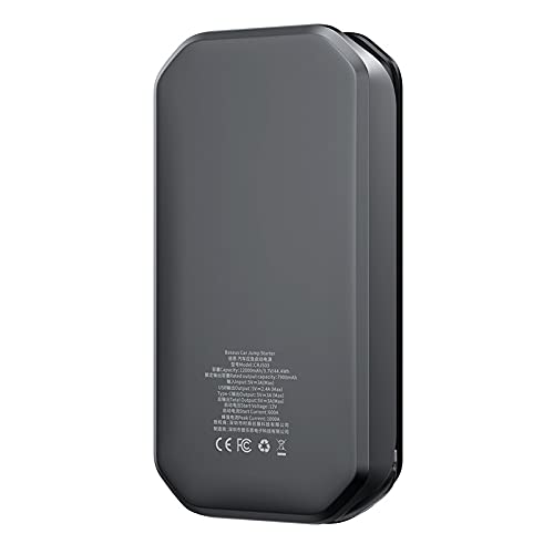 Baseus Super Energy Pro Car Jump Starter, rear view with specifications