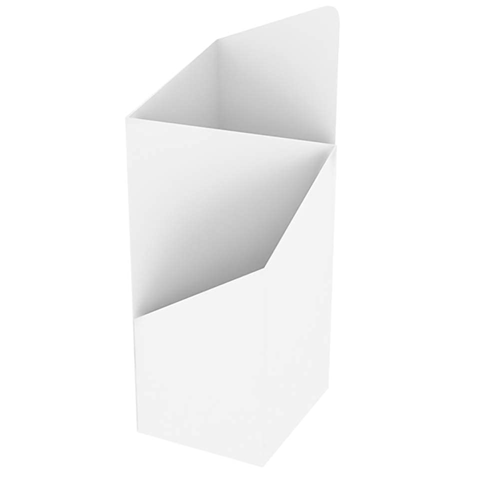 Porte-parapluie rectangulaire blanc en métal design moderne double couche pour entrée et couloir
