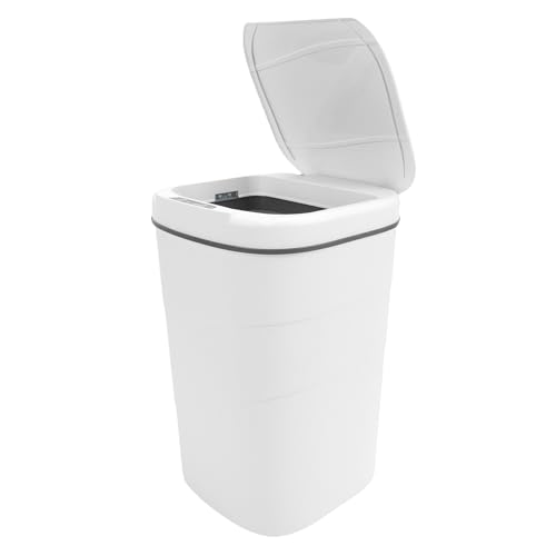 Caneca de basura automática AUNMAS 18L blanca con sensor miniatura 1