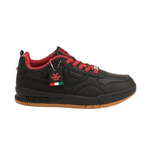 Image of WROGN Men's Microfibre Sneakers | Layered Panel Design | Lace-Up Closure
