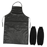 Cabilock 1satz Unisex Wasserdichte Lederschürze Mit Ärmel-schutz Für Küche Garten Und Bbq Schmutzabweisend Und Leicht Zu Reinigen Mit Schürze Und Ärmeln
