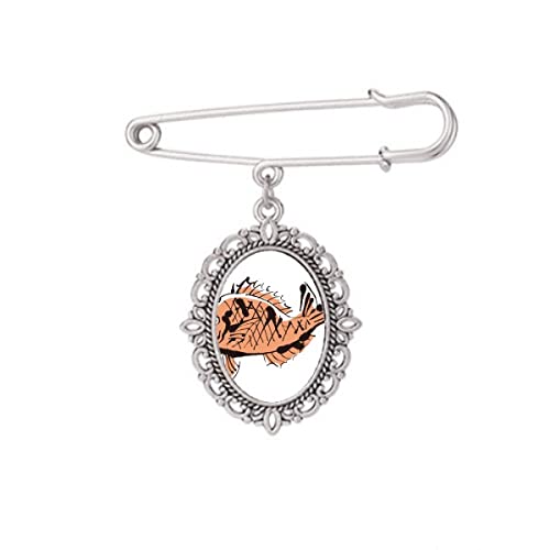 Broche poisson taille M pour customiser robe et chemise