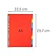 Intercalaires carte 220g 12 positions - a4