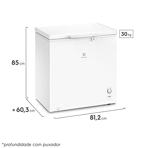 Freezer Horizontal Electrolux 199L Cycle Defrost função Turbo Freezer 127v HE200 glide