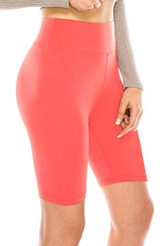 Image of ALWAYS Women's High Waist Bike Shorts - Athletic Workout Tummy Control Stretch Running Yoga Pants