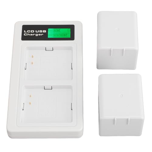 Jopwkuin Chargeur de Batterie de Caméra de sécurité, écran LCD, Station de Chargeur avec 2 Batteries pour Caméra Pro VMC4030 VMC4030P pour Les Amateurs D'appareil Photo