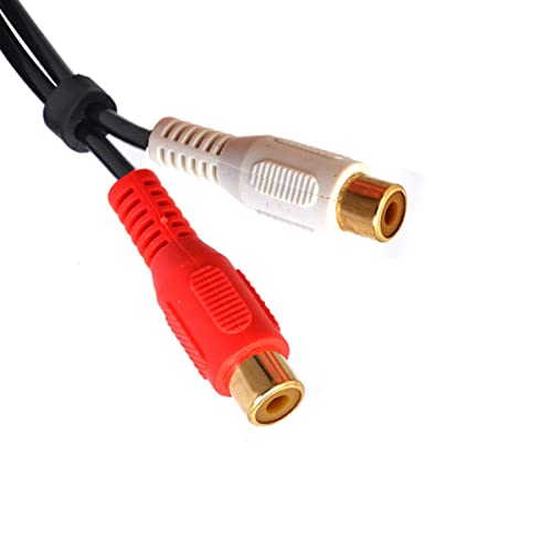 Coiled 3.5mm to 2RCA Y Splitter Cable, Spring Dual RCA Male to 3.5mm Male Headphone Jack Stereo Adapter Cable - Image 3