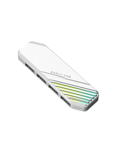 EZDIY-FAB MH01 Hub USB Interne 2.0 9 Broches, Hub 4 Ports USB Alimenté par SATA avec Connexion Type-C Intégrée, Fixation Magnétique, Design Compact pour...
