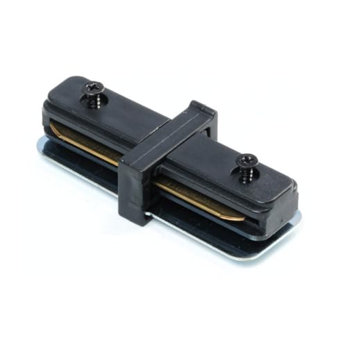 Qub – Connecteur en I pour rail monophasé – noir – compatible Focus III – raccord linéaire – installation facile pour éclairage sur rail