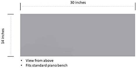 Miniatura 5 de RSH Décor One - Cojín de terciopelo para banco de piano, elegante y funcional, cojín para silla (solo cojín), elige color (negro ébano)