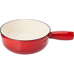 Cacerola Para Fondue Kuhn Rikon Olla para Fondue de inducción de Hierro Fundido 20cm, Rojo, 20 cm