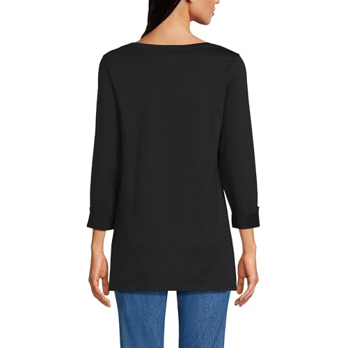 Lands' End Women's American-Grown Supima Cotton Adjustable 3/4 Sleeve Boatneck Tunic2