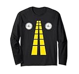 Deer Headlights With Road Markings Couples Costume Halloween Long Sleeve T-Shirt